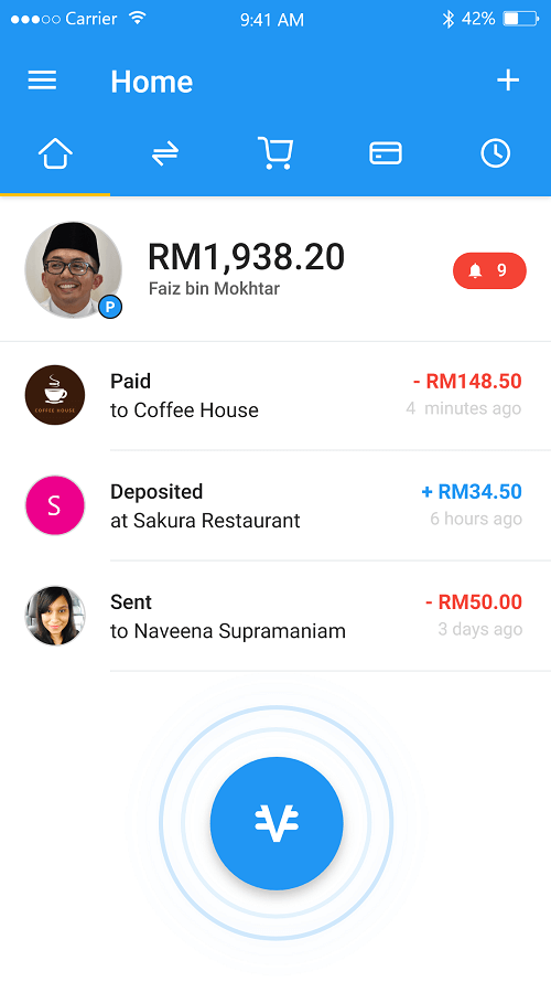 vcash eWallet app is designed to be simple and easy to use